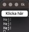 Tkinter-fönster med knapp